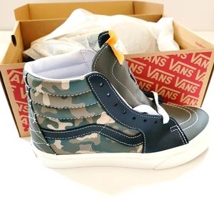 New Vans Unisex SK8 HI Green Camo Sneakers Size M 6.5 W 8